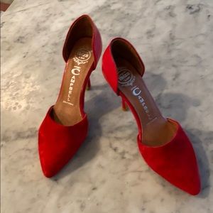 Red Jeffrey Campbell heels